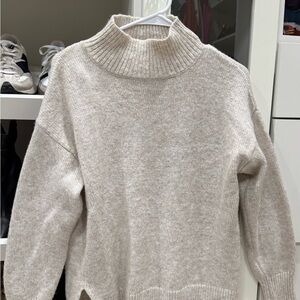 Topshop Cream Cowl Neck Sweater